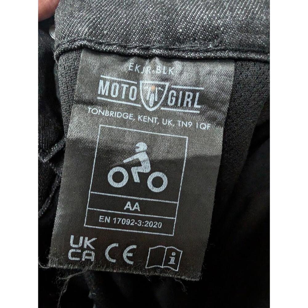 MotoGirl Isla Ladies Motorbike Motorcycle Denim Jeans Black Size Medium Regular - Picture 8 of 9